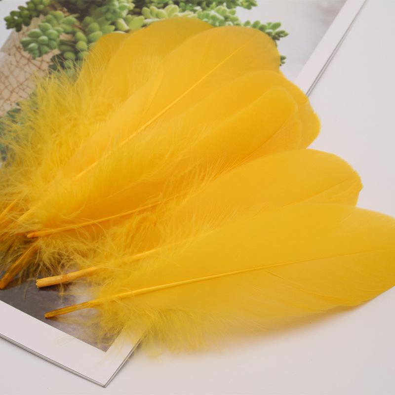 50Pcs Color Full Soft Big Floating Feather Goose Feather Diy Color Feather Headdress Craft Decorative Material