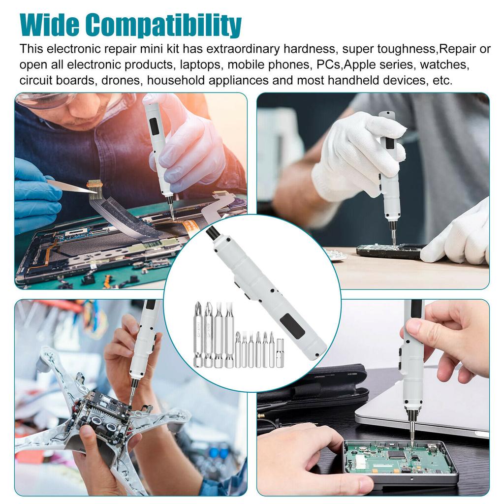 13 In 1 Electric Screwdriver Drill Kit Mini Multifunction Cordless Rechargeable Power Tool With Drill