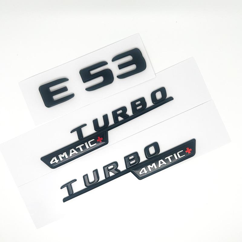 3D ABS Chrom Auto Buchstaben Logo E53 Kotflügel TURBO 4MATIC Emblem Plakette Hinten Stern AMG Aufkleber Für Mercedes Benz AMG E53 W213 W212