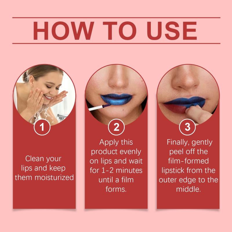 Peel Off Lipstick Long-Lasting Moisturizing Non Stick Cup Portable Care Lip Gloss Waterproof Sexy Red Pink Lips Makeup Cosmetics