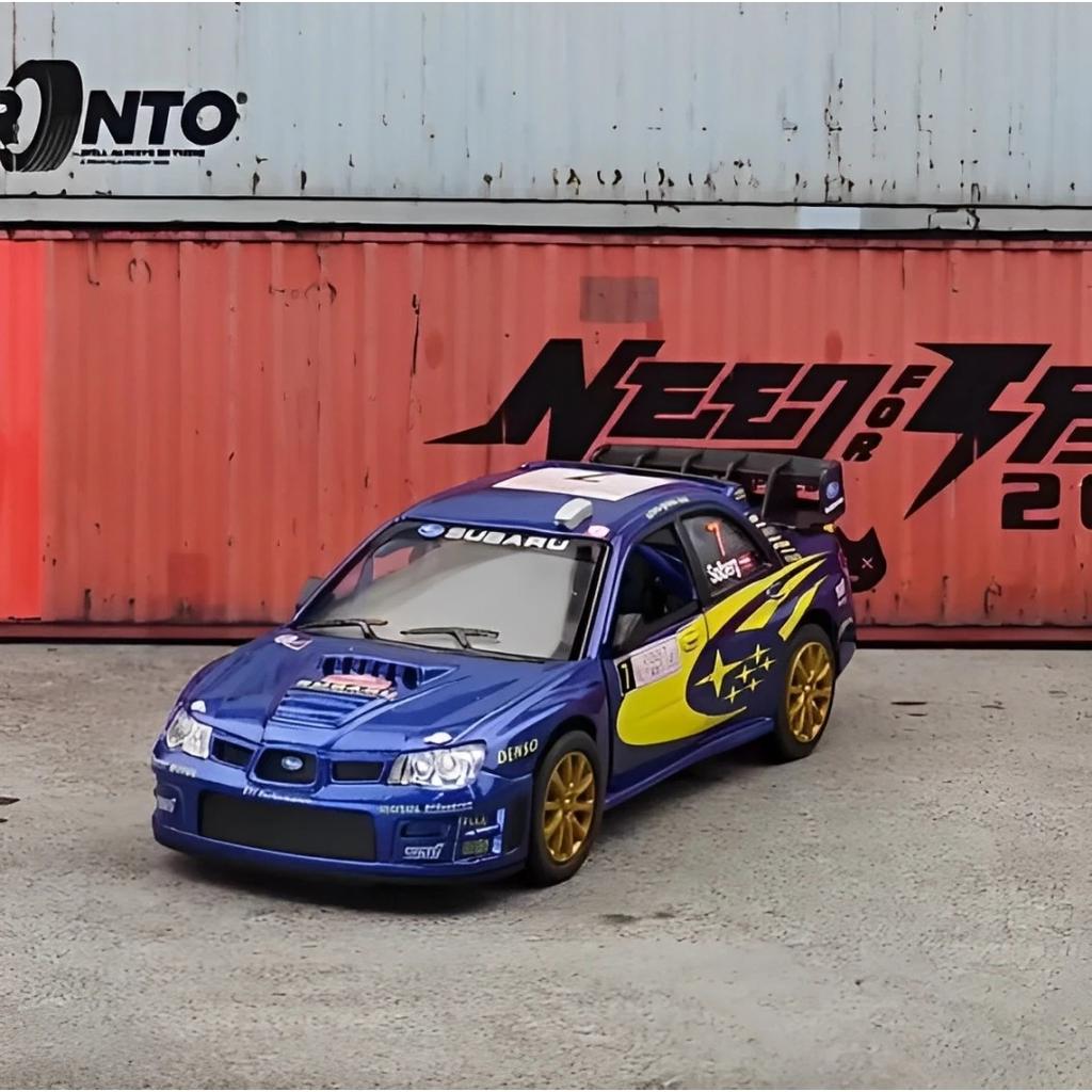 1/36 Subaru Impreza WRC Auto Sportiva Lega Metallo Pressofuso Modello in Scala Auto in Miniatura Modello di Auto Statica Collezionismo Giocattolo per Bambini Auto Veicoli