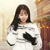 Fleece Lined Winter Warm Gloves Windproof Cold Proof Full Finger Gloves Comfortable Touch Screen Gloves