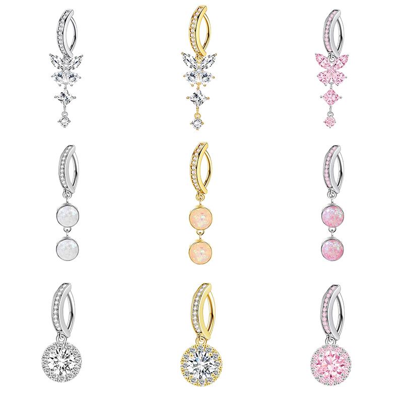 Fashion Exquisite Butterfly Belly Button Sexy Body Piercing Jewelry For Women Zircon Navel Barbell Fashion Belly Rings Gifts
