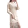 Sweater Women Long Dress Autumn And Winter Clothing Fashion New Fake Two Piece Loose Round Neck Long Sleeve Knitted Dress