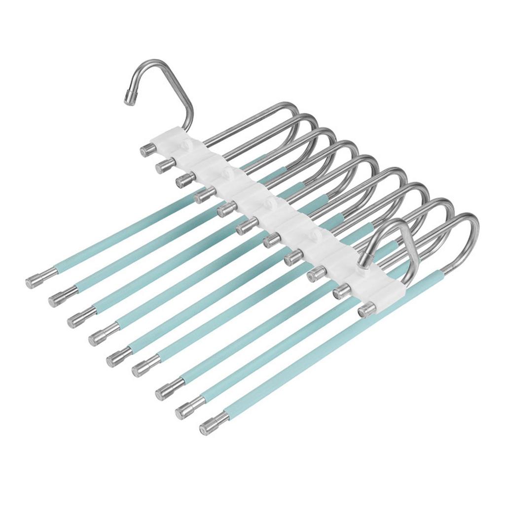 Multi Layer Folding Pants Hangers Slack Wardrobe Travel Hotel Hanging Rack 