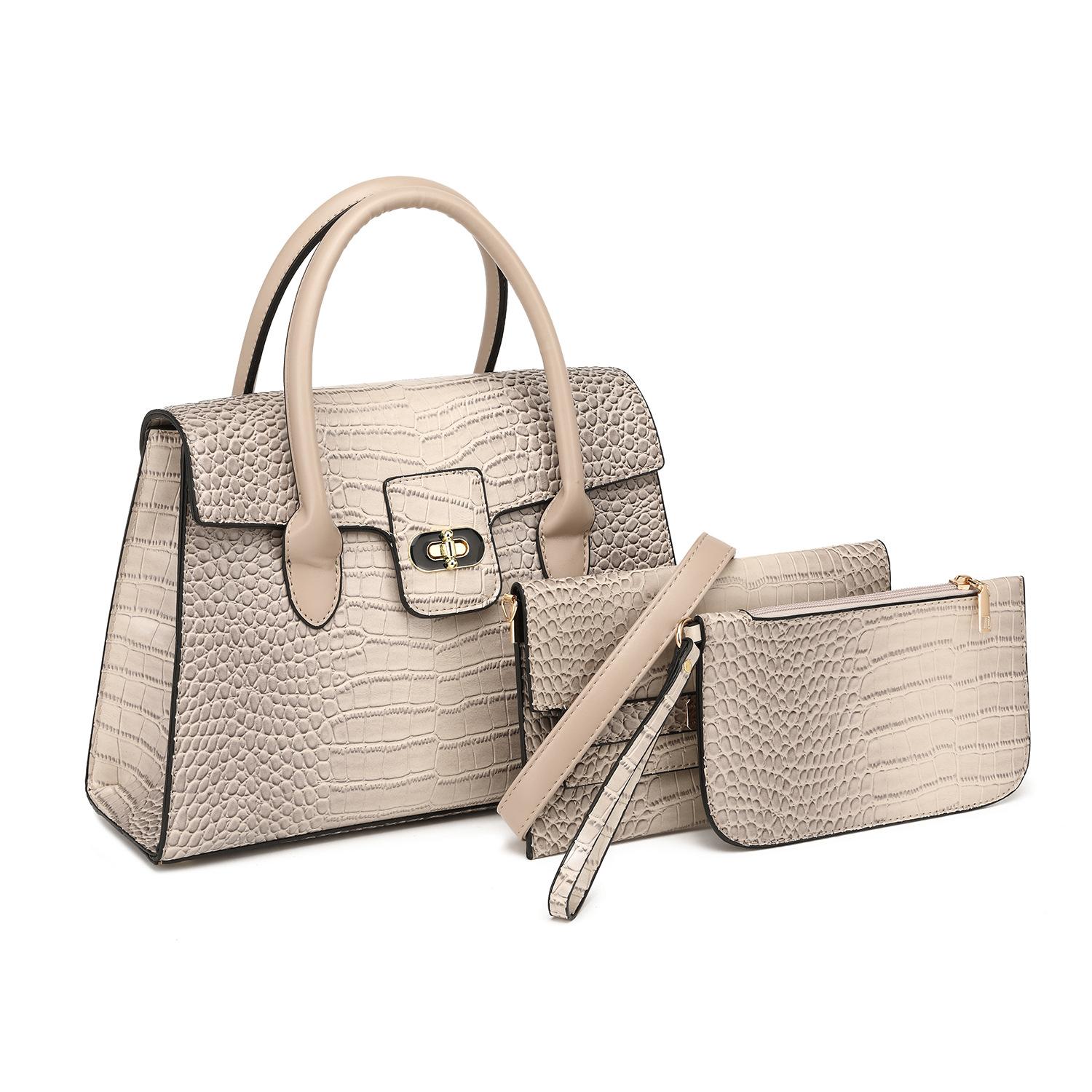 Spring fashion trend light luxury crocodile pattern women s portable tote bag
