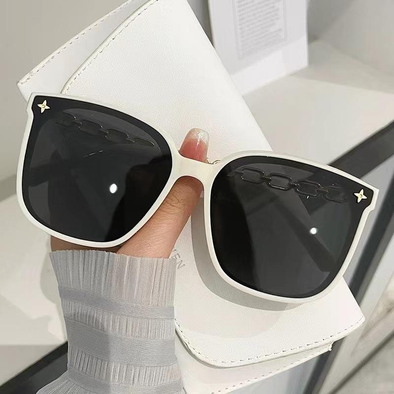 Light Luxury High-End Generous Frame Glasses Women'S Fashion Versatile Sunglasses Uv-Proof Sunglasses