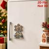 Wooden Santa Claus Magnetic Sticker Creative Windmill Castle Refrigerator Magnet  Xmas Gift