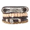 Ethnic retro style leaf leather bracelet fashion casual simple feather leather bracelet wholesale new bracelet