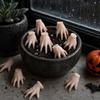 Halloween Table Decorations Mini Crawling Hand Ornaments, Realistic Palm Decor Props, Spooky Ornaments Scary Tabletop Horror Accents for Haunted House