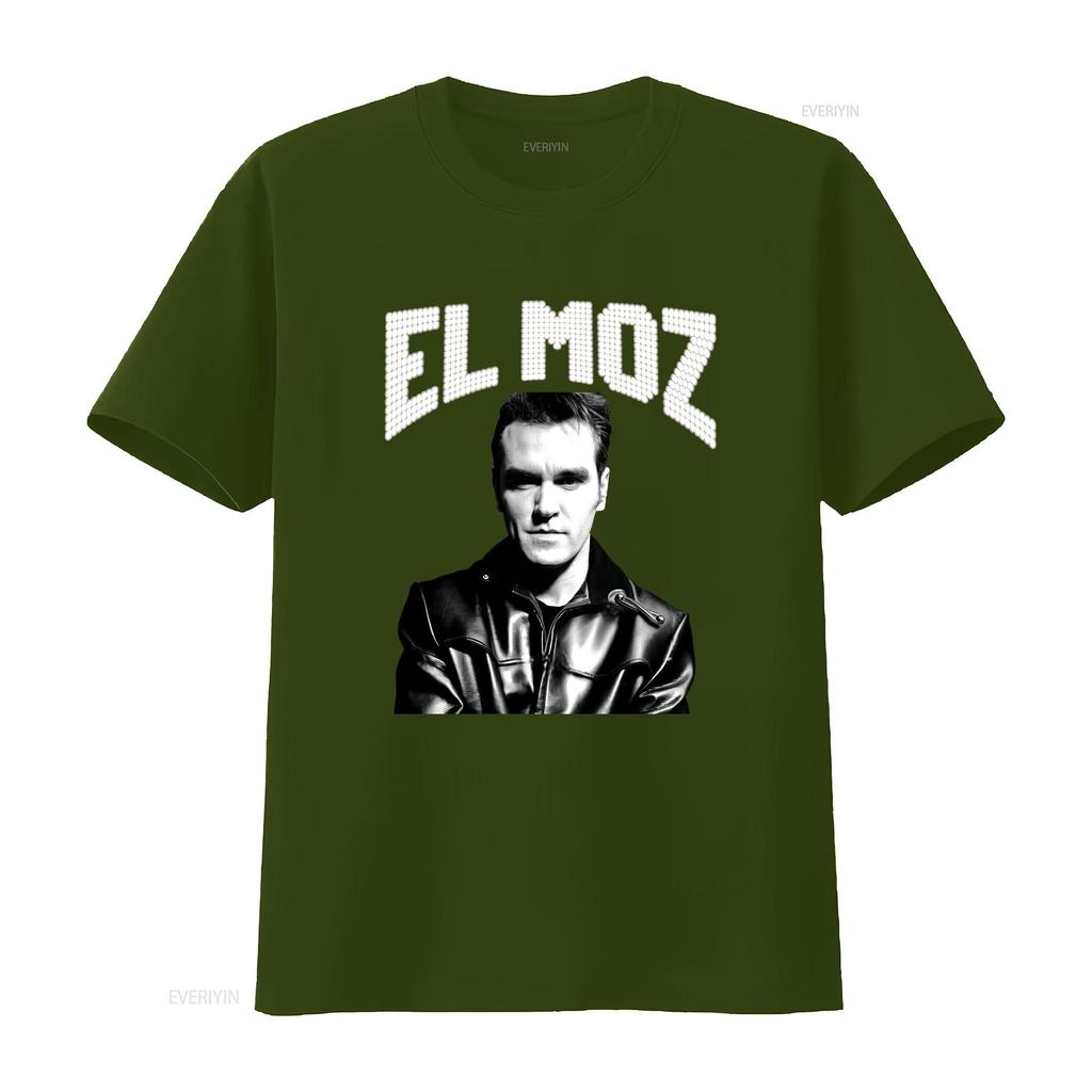 El Moz Morrissey The Smiths Jersey  T Shirt vintage Washed Versatile streetwear Unisex Breathable Slightly fashion