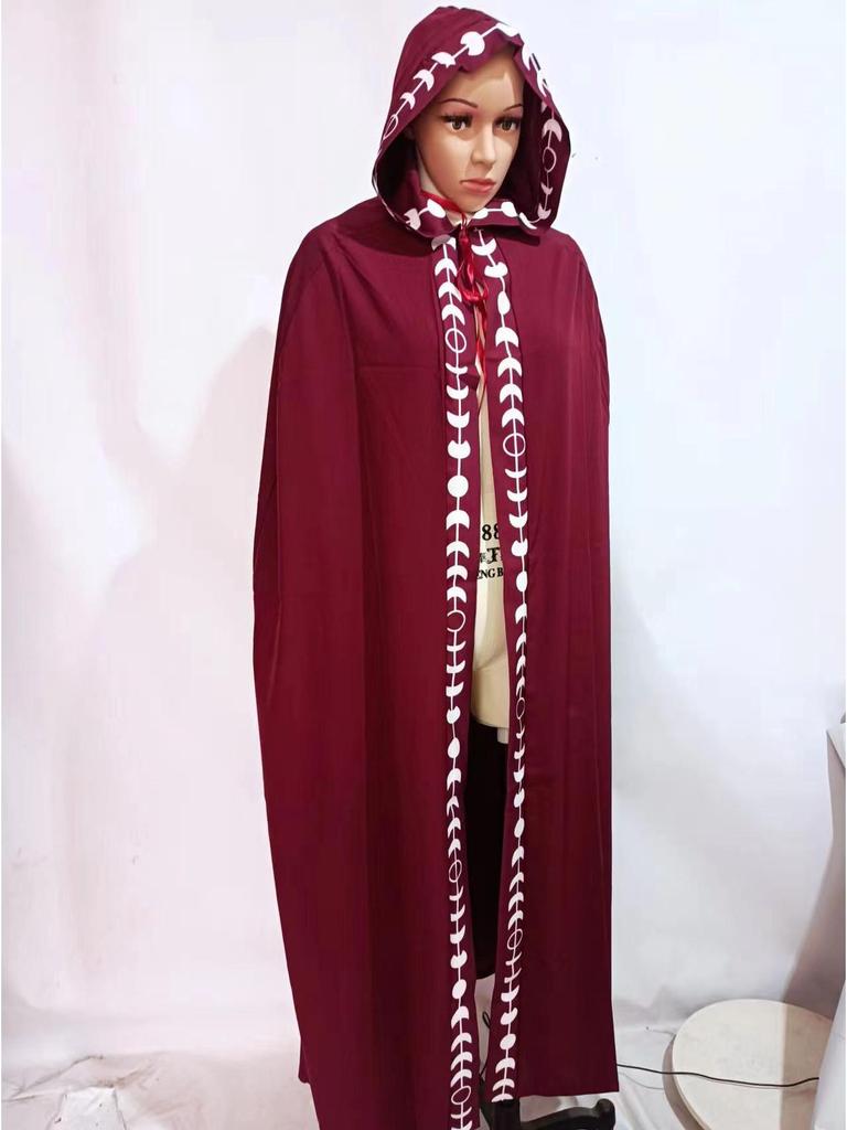 Medieval Renaissance Lace Hooded Cape Cloak for Halloween COS Costume