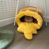 Calda Tana in Peluche Winnie the Pooh con Vasetto di Miele per Gatti e Cani - Design Carino Semi-Chiuso