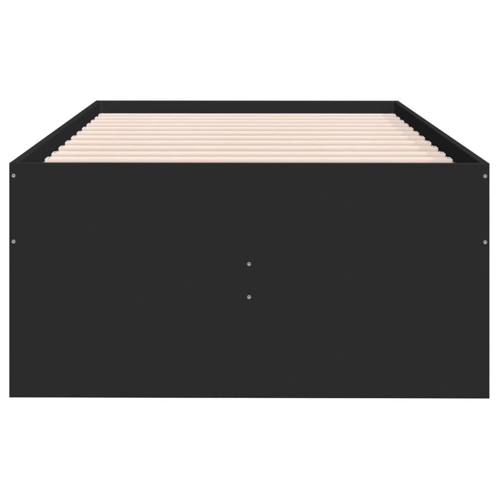 Daybed with Drawers Without Mattress Black 75 x 190 cm