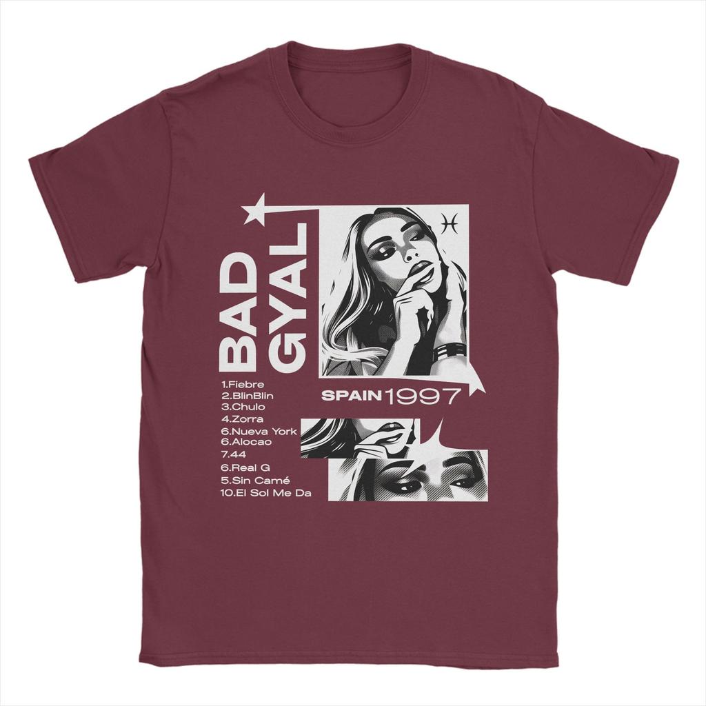 Bad Gyal Real Gyal Album Cotton TShirt For Men Beach  Vintage TShirts Comfortable Trendy Cool Tees Oversize Wholesale Tops