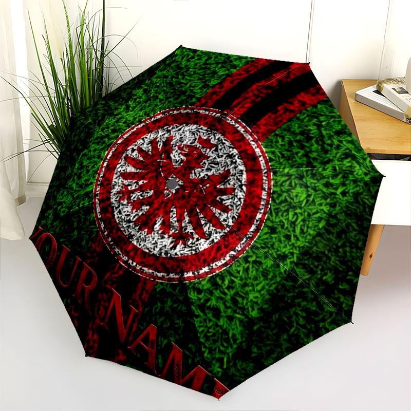 1 PC Automatic Folding Umbrella - Eintracht Frankfurt Custom Name Pattern, Portable & Foldable Design with 8 Ribs, Christmas Birthday Gifts