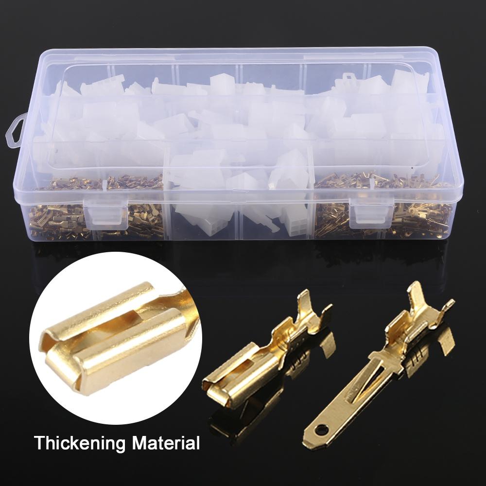 380Pcs Auto Wire Terminal Connector 2.8 Mm Connector Male Female Terminals Housing 2 3 4 6 for Boat Car Motorcycles Car Boat