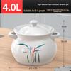WUHE 4L White Porcelain Ceramic Stew Pot