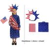 Us Colonial Child Dress With Polyester Fabric For Stage Performance And Costume Events