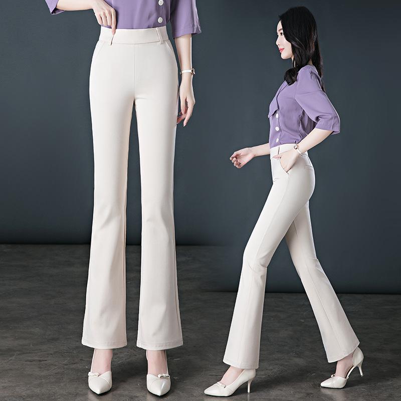 High-Quality Women's Micro-Flare High-Waisted Slimming Pants for Spring/Autumn
