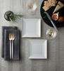 Wedgwood Official Wedding Gift Geo Platinum Square Wedding Gift for the Bride and Officially Imported Wrapping Tray, Pair, White, Tableware, Groom,