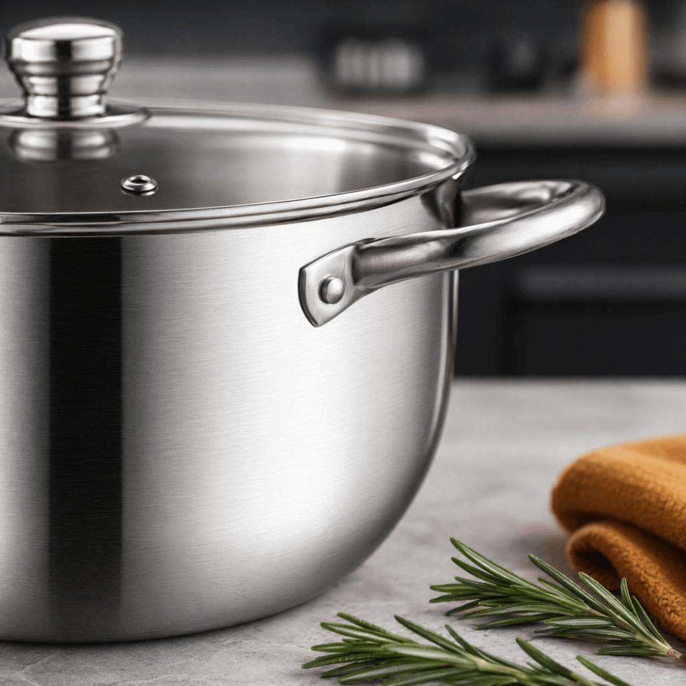 Stainless Steel Double Bottom Soup Pot with Lid Induction Cooker Pot  General Use