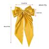 Korean Accessories Hair Clips for Women Girls Big Bowknot Solid Satin Long Ribbon Bows Spring Clamp Barette Cheveux Femme 2026