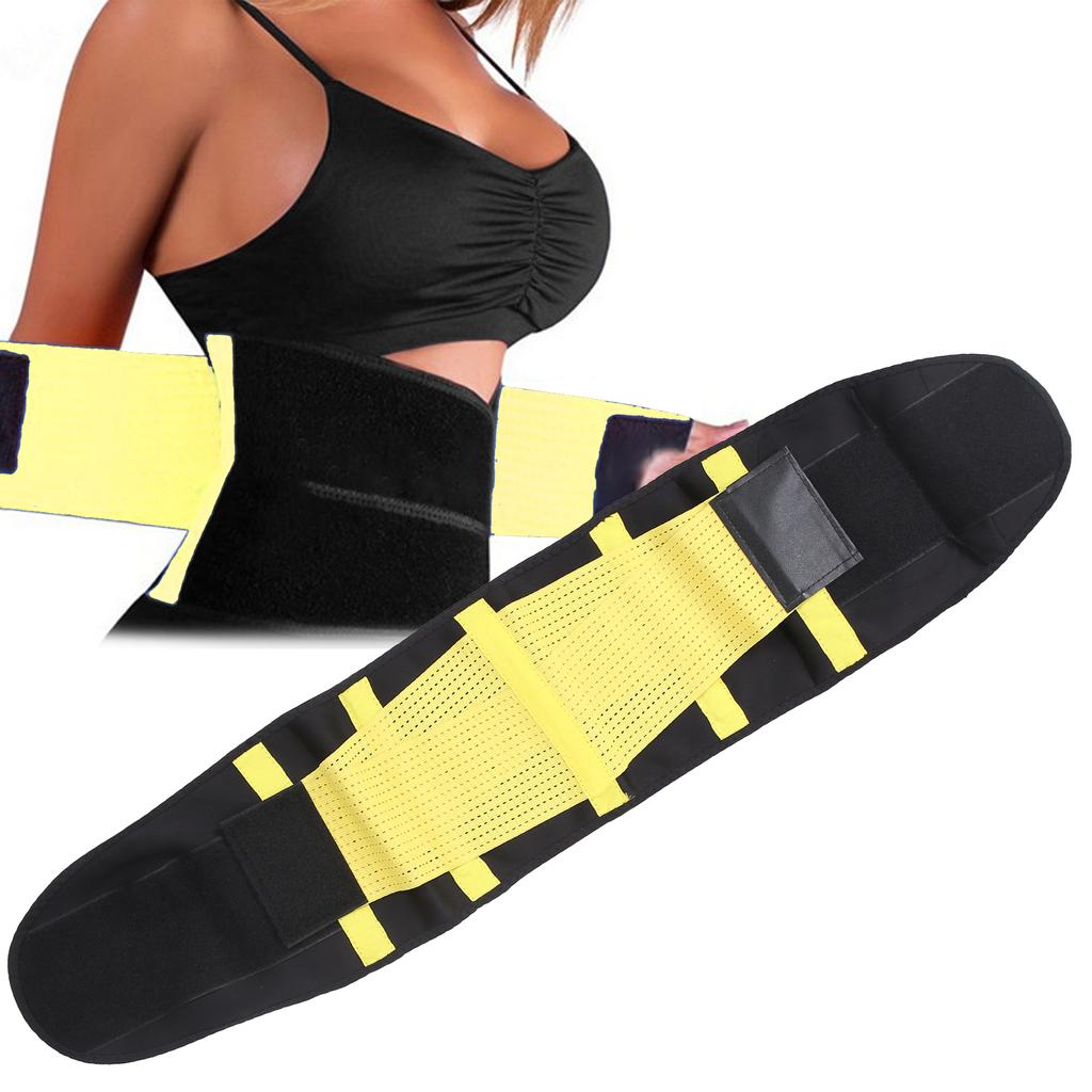 Women\'s Slimming Waist Belt Sports Waist Trimmer Yellow Slimming Body Shaper Belt