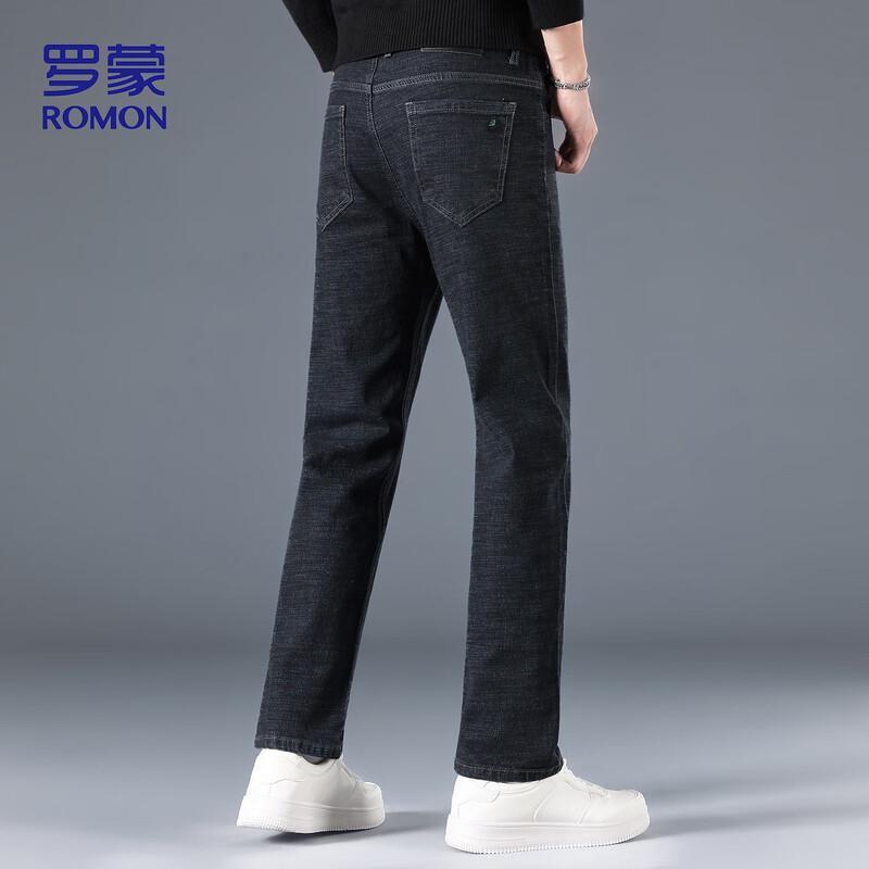 ROMON Men's K951 Elastic Loose Straight Leg Jeans