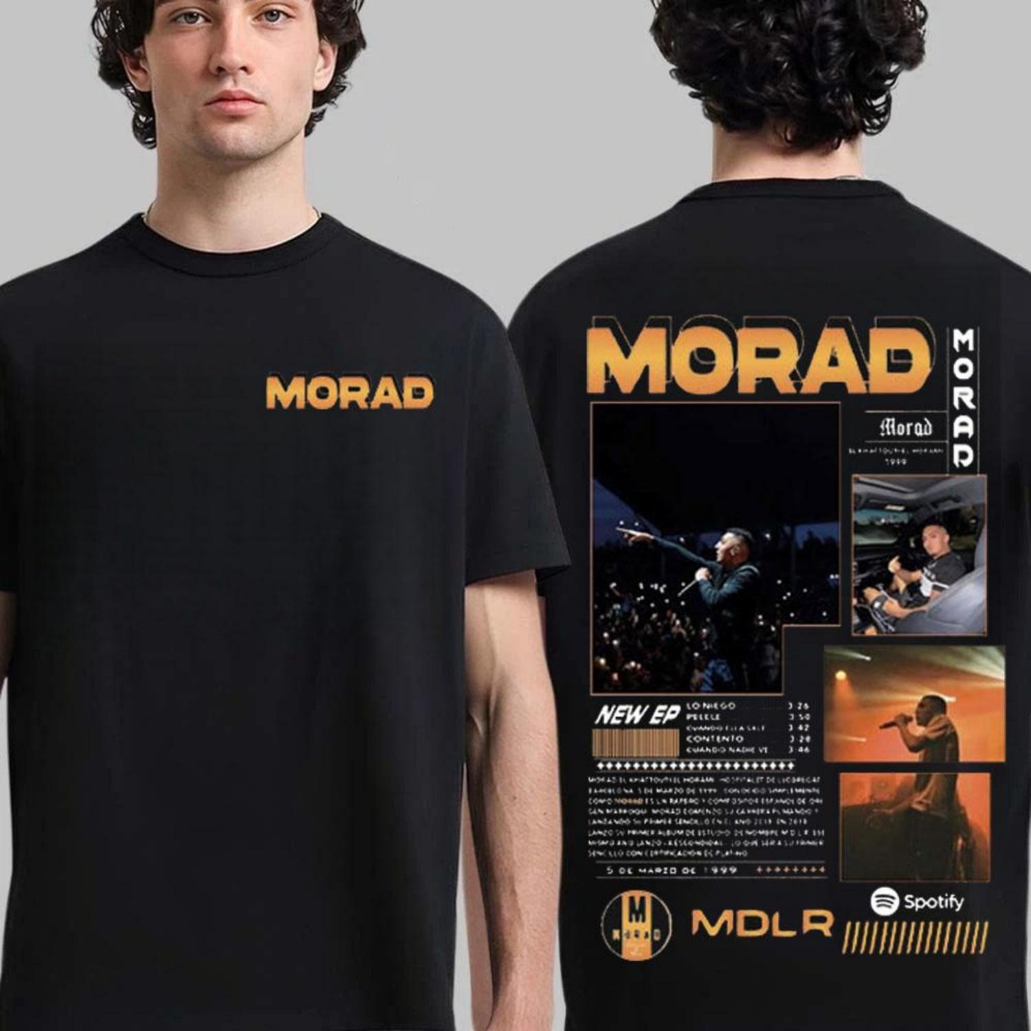 

Rap Singer Morad MDLR Album Pattern Tshirt 2026 New Mens Womens Fashion Hiphop Retro Cotton Oversized Short Sleeved XXXXXL