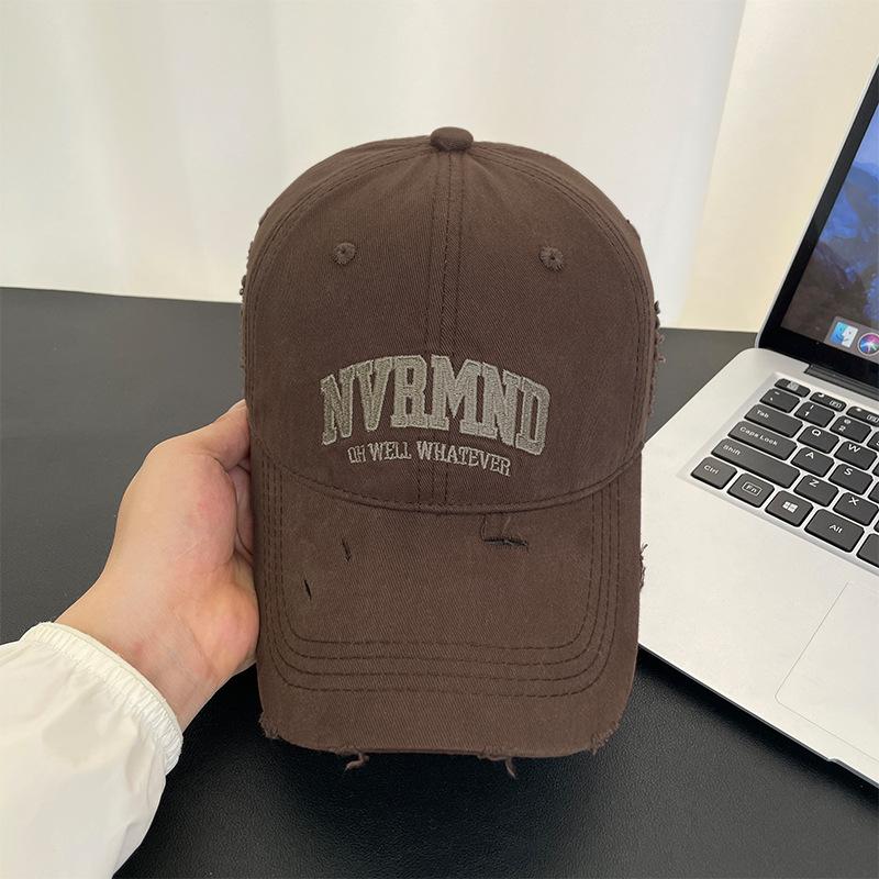 

Tide brand hole letter baseball cap children spring and summer deep top big head circumference showing face small peaked cap wide brim sun hat