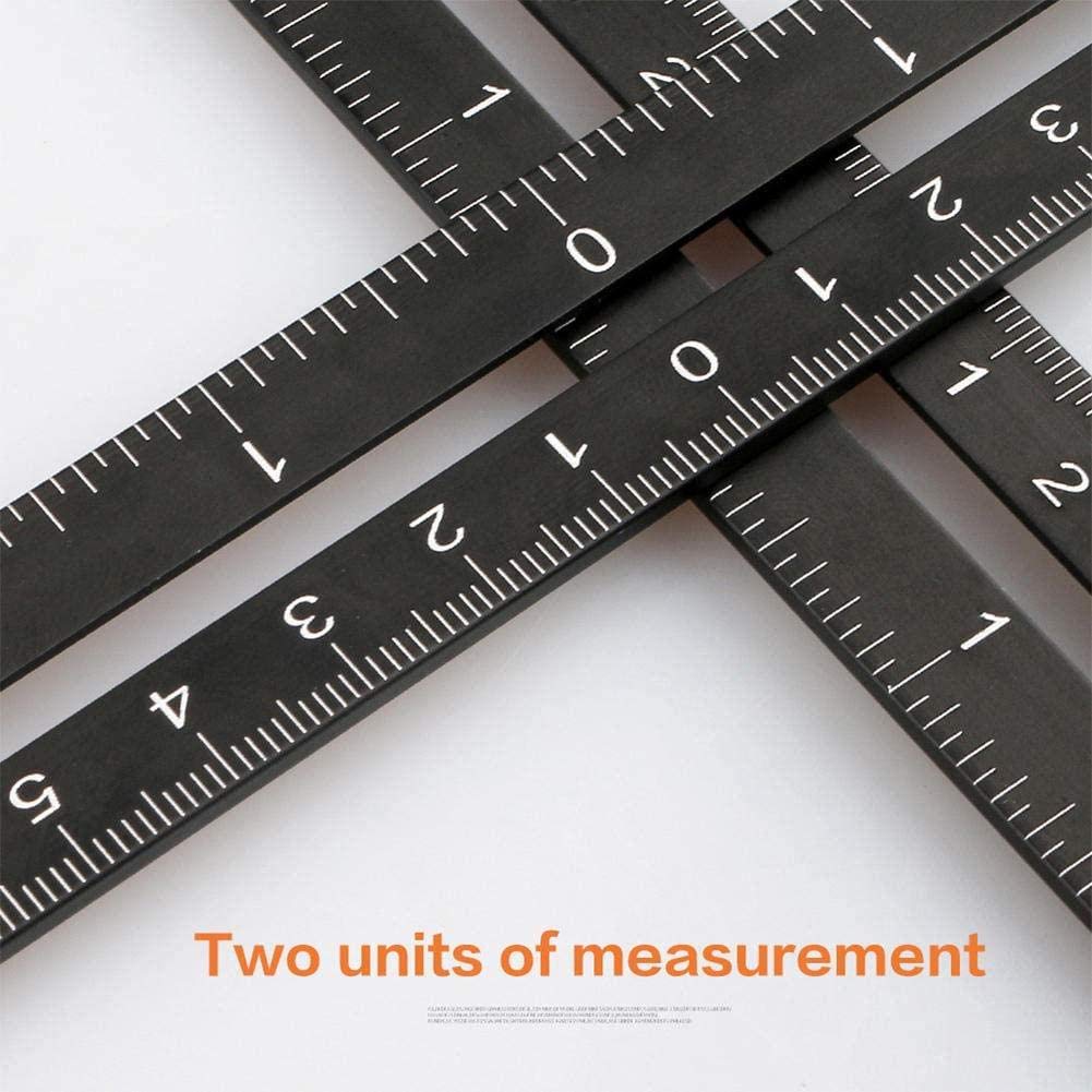 SCKUBMF Universal Multi Angle Measuring Ruler, 12 Section Ceramic Tile Opening Locator, Aluminum Alloy