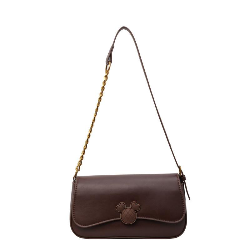 Trendy Small Vintage Shoulder Bag 2024 Spring New French Underarm Bag Stylish Commuter Single Shoulder Bag кофейный