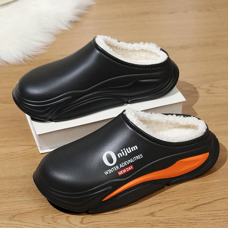 Neue Winter Herren Warme Hausschuhe Baumwollhausschuhe Outdoor Indoor Baumwollschuhe Wasserdicht Herren Bequeme Zuhause Schlafzimmer Plüschhausschuhe