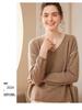 2024 Autumn/Winter Women's Cashmere V-Neck Loose Knit Pullover Sweater - Long Sleeve, Lazy Style Fashion