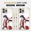 Japonské pouzdro na telefon Anime Plating pro iPhone 11 13 15 Samsung Galaxy A52 Xiaomi Redmi 12C Note 10 Pro Oneplus měkké obaly na smartphone