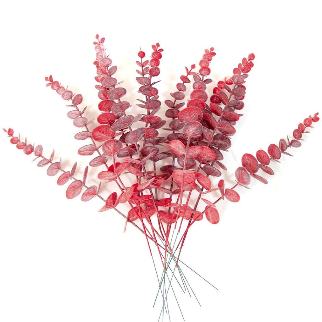 20/10PCS Artificial Eucalyptus Leaves Artificial Plants Tree Stems Flower Wreath Bouquet Garden Decorations Home Accessories
