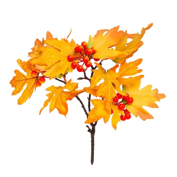 Autumns Velvety Touch Plant Collection Artificial Maples Leaf Pinecones Berries Cluster Long Time Fall Decors For Mantelpieces And Entryways