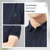 SANSAN Men's Silk Blend Breathable Embroidered Polo Shirt