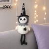 Witch Figurine For Halloween Plush Pom Hanging Decoration, Pumpkin/Ghost/Black Cat/Witch Doll Holiday Decoration Ornament for Tree, Porch, Window