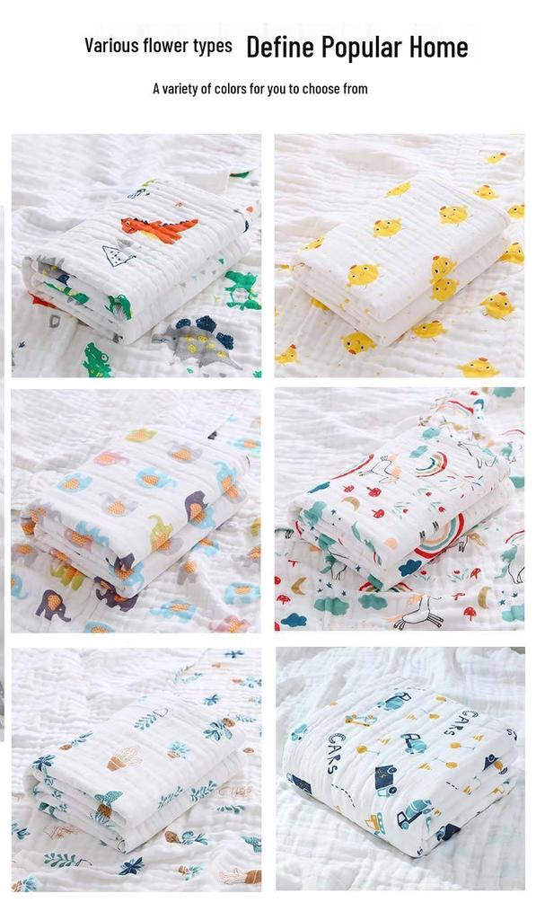 Class A Pure Cotton Gauze Newborn Swaddle and Bath Towel
