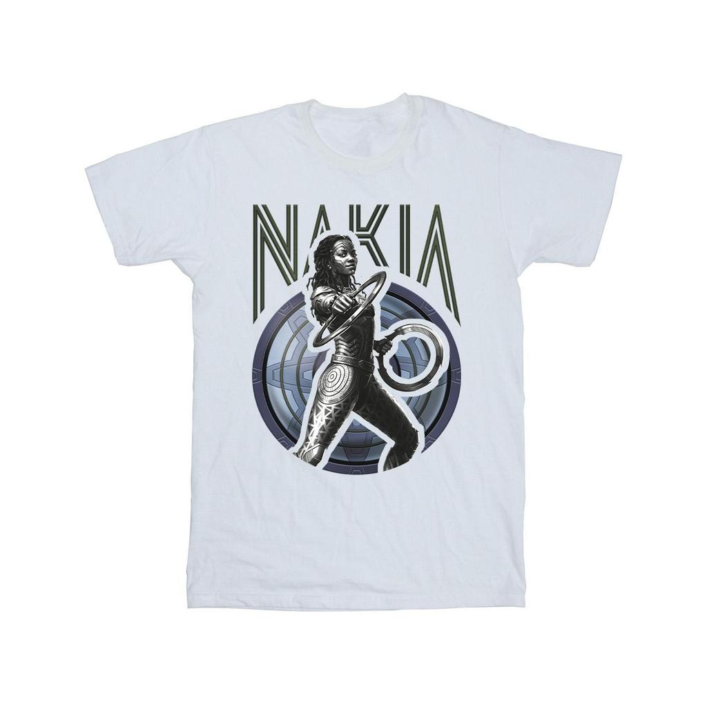 Marvel Mens Wakanda Forever Nakia Shield T-Shirt