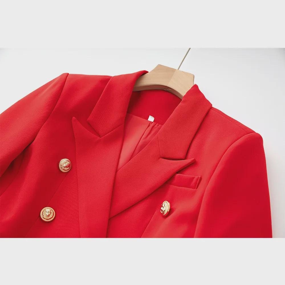 

Комплект из двух предметов: двубортный красный пиджак и юбка на шнуровке XXL