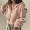 Autumn and Winter Thickened Thermal Jacket Short Zipper Hooded Jacket
