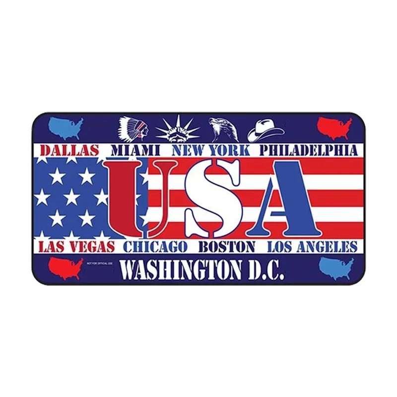 National Flag Metal Tin Sign Vintage Poster France Spain USA License Plate for Bar Home Restaurant Wall Decor 15x30cm