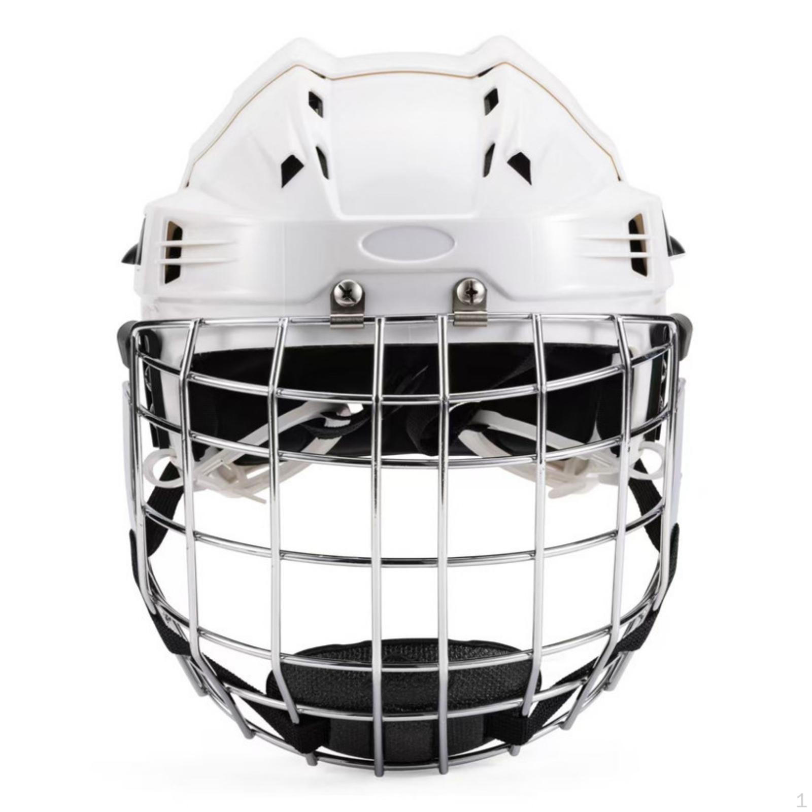 Ice Hockey Helmet Hard Lightweight Head Protection for Inline Skating, Football Black White S