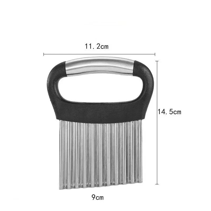 

Обновите свою кухню с помощью волнистого ножа-измельчителя для фруктов, овощей, салата, моркови, картофеля и картофеля фри.