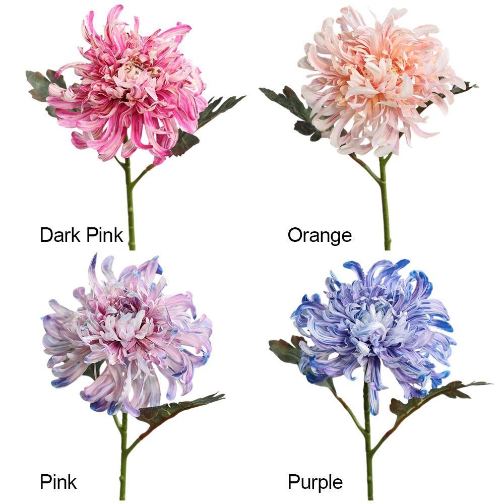 Multicolor Chrysanthemum Artificial Flower Silk Petals Decorative Flower Event Supplies