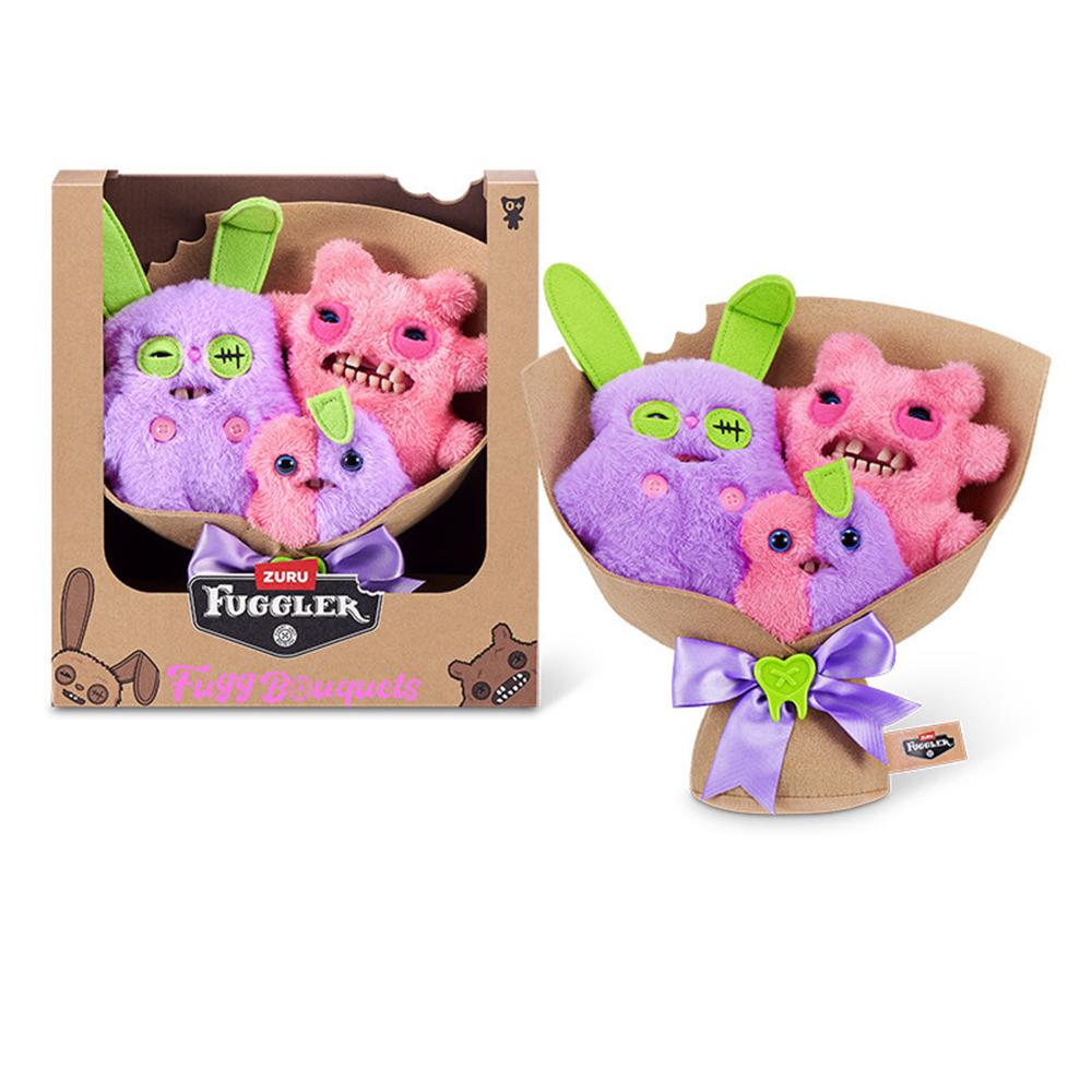 Plüsch FUGG Sträuße Plüschtiere Zahnmonster Abschlussblumen Kuscheltiere Puppen Valentinstagsgeschenk pink