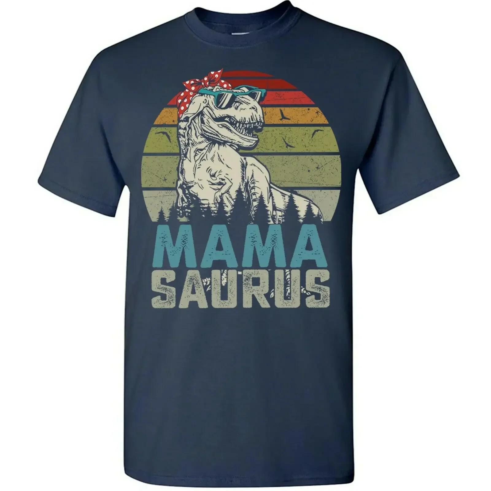 

Vintage Mama Saurus Mom Mommy TRex Dinosaur Mothers Day Gift TShirt Summer Cotton ONeck Short Sleeve Mens T Shirt New S3XL 4XL